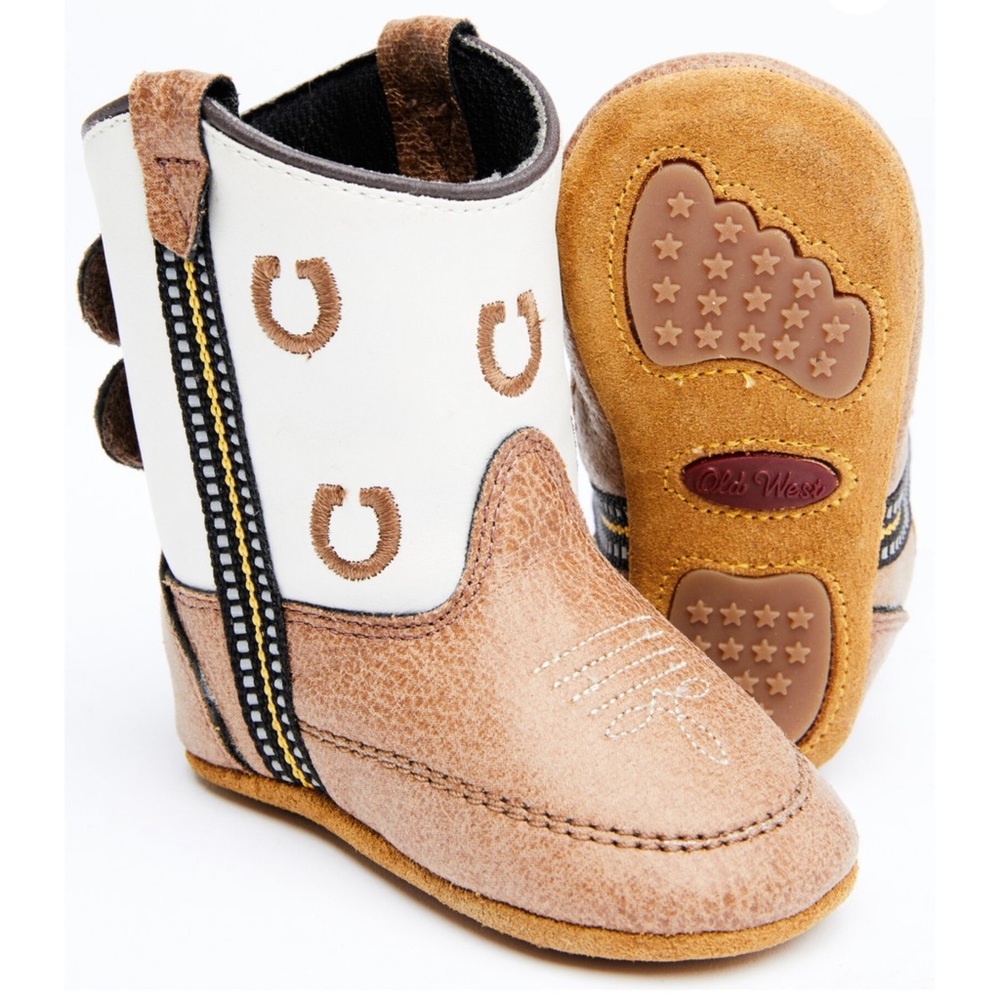 New Boot barn Cody James infant boys horse shoe western cowboy boots